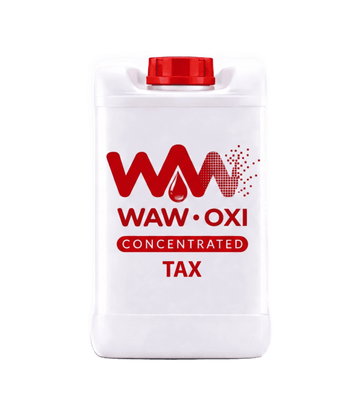 Garrafa de desengrasante oxigenante WAW TAX O2